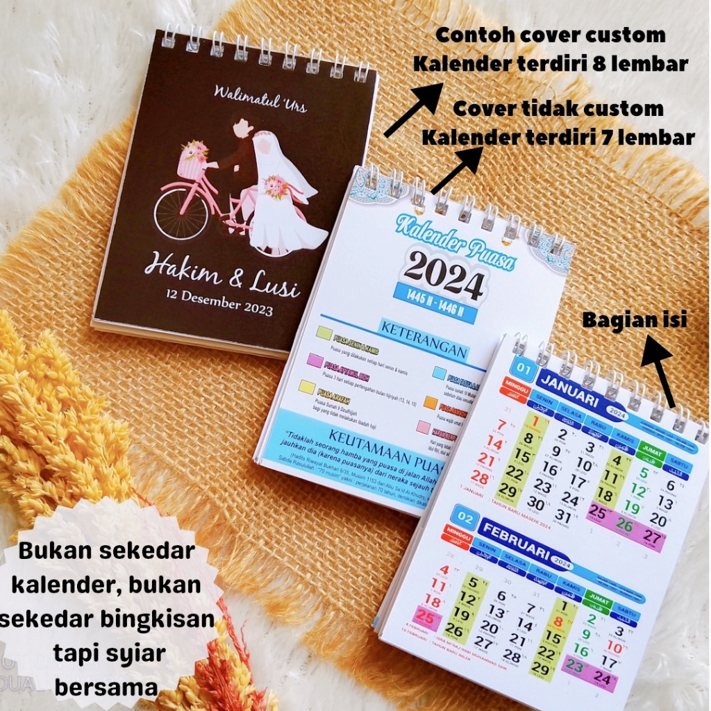 

Souvenir kalender custom 2024 / kalender meja custom 2024