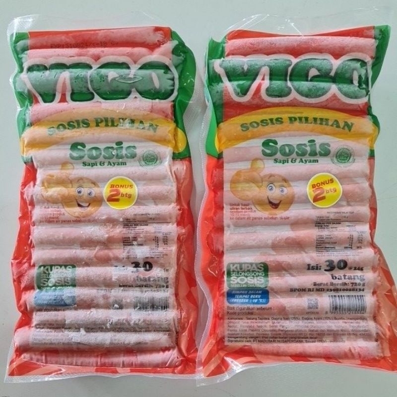 

Vigo Sosis Sapi 630gram isi 30 batang