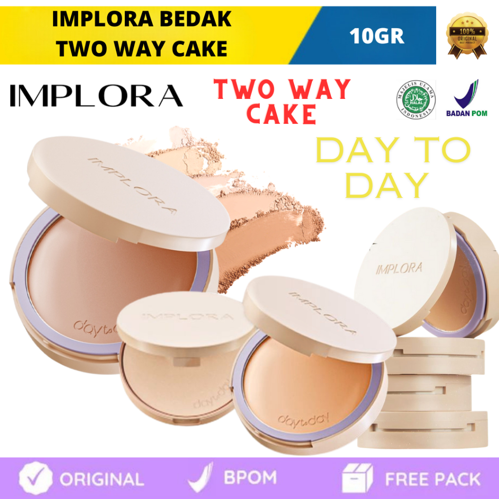 𝗤𝗨𝗘𝗘𝗡𝗖𝗢𝗦𝗠𝗘𝗧𝗜𝗖𝗦 - Bedak Implora  | Bedak Padat Two Way Cake | Bedak Padat ORIGINAL & BPOM Implora Day