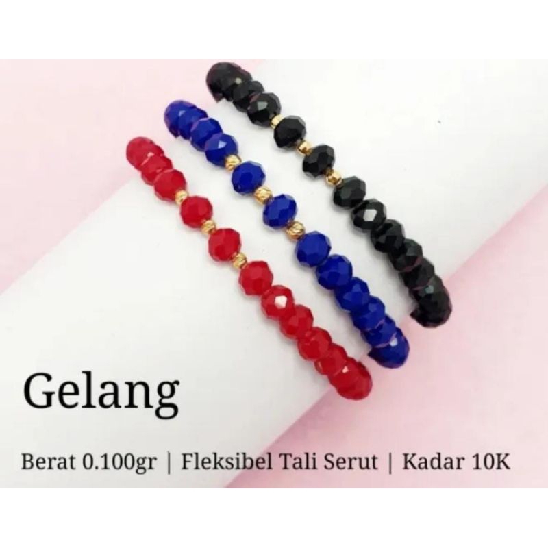 Gelang Tali Ceko variasi emas3 Kadar 10karat 0,2gram Semar Nusantara