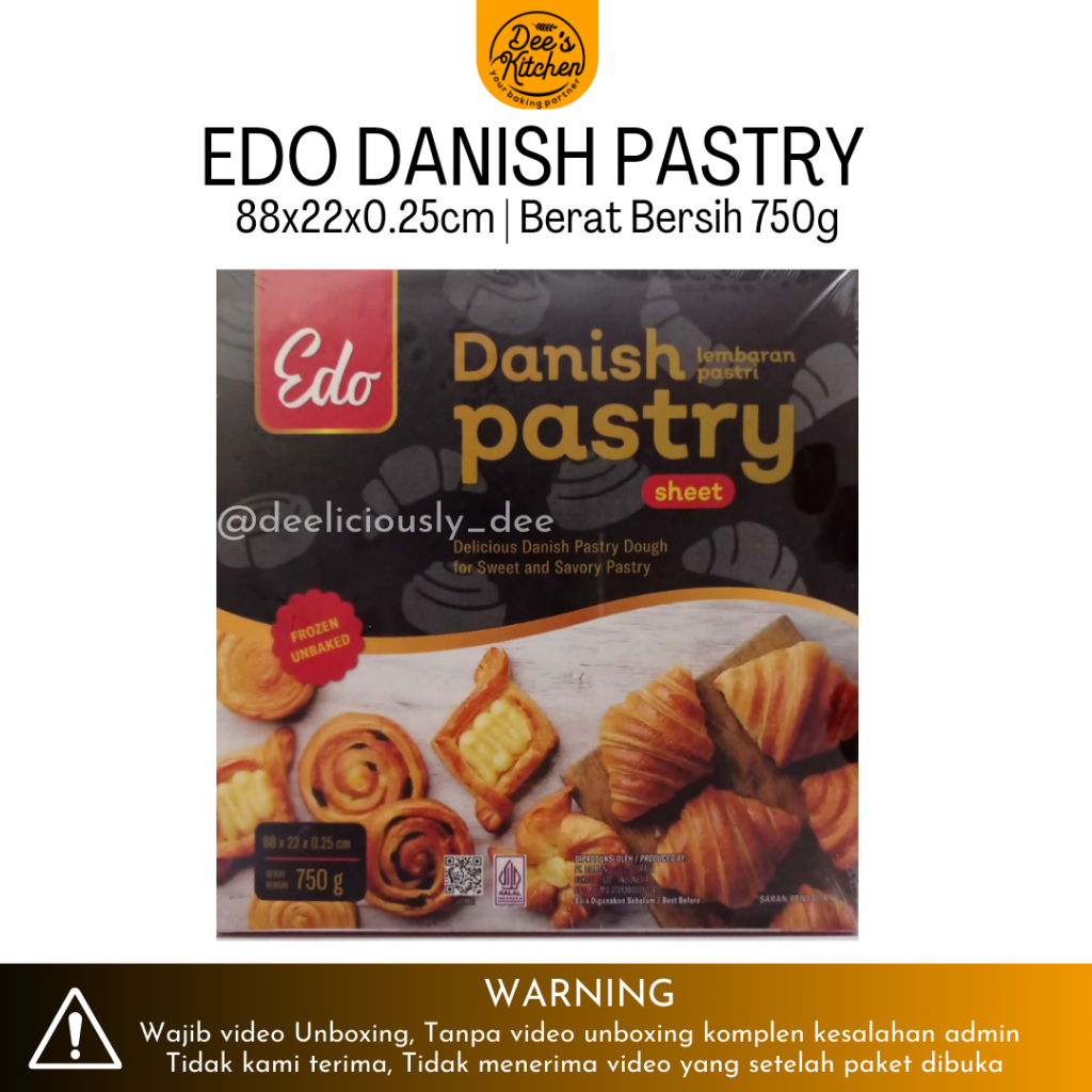 

Edo Danish Pastry | Kulit Pastry Cromboloni 750gr