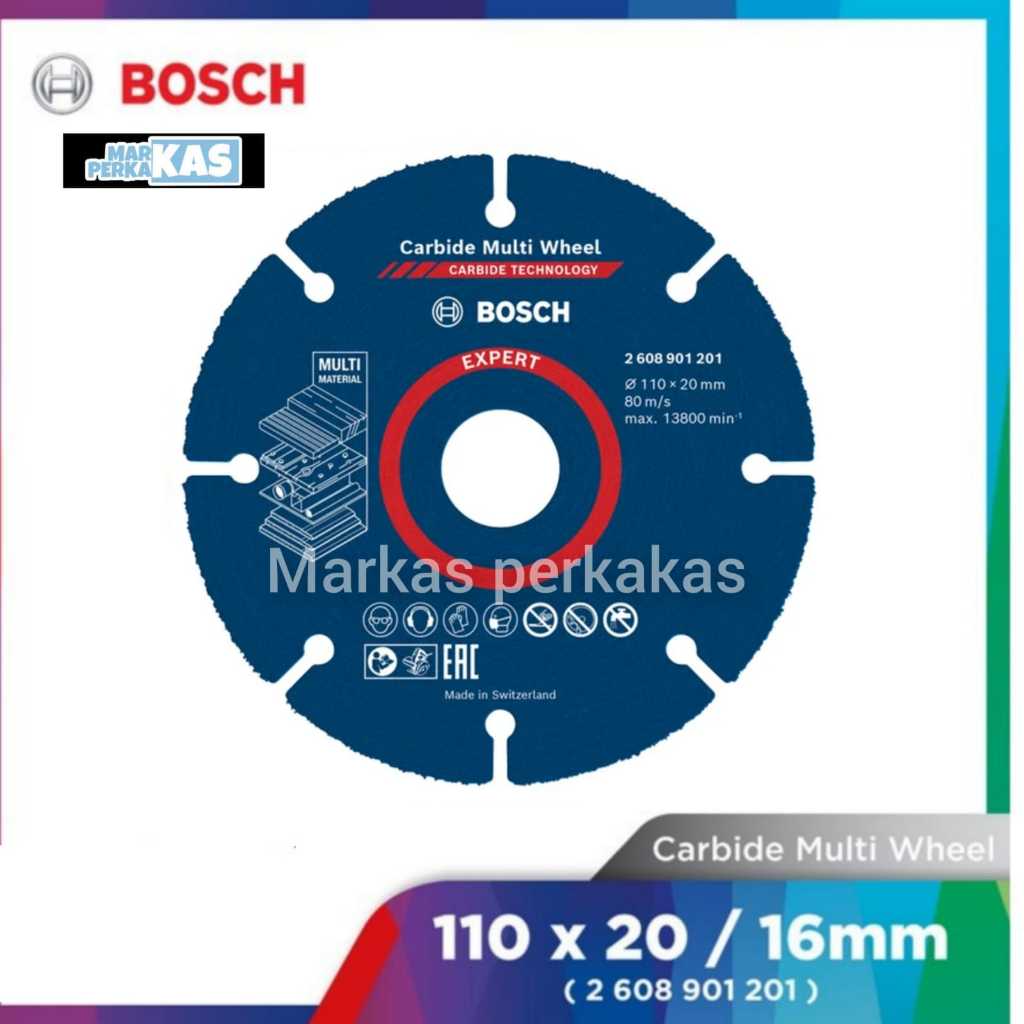 Bosch Mata Potong Kayu Plastik Carbide Multi Wheel Multipurpose 4 Inch