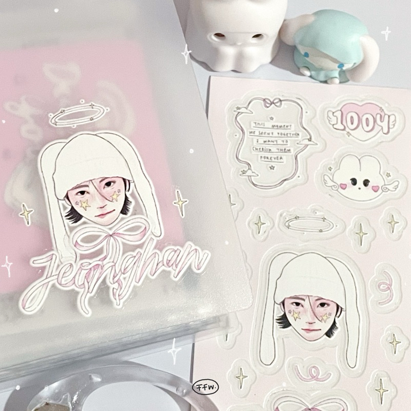 

Angel Hannie UV Sticker Sheet | Seventeen Jeonghan