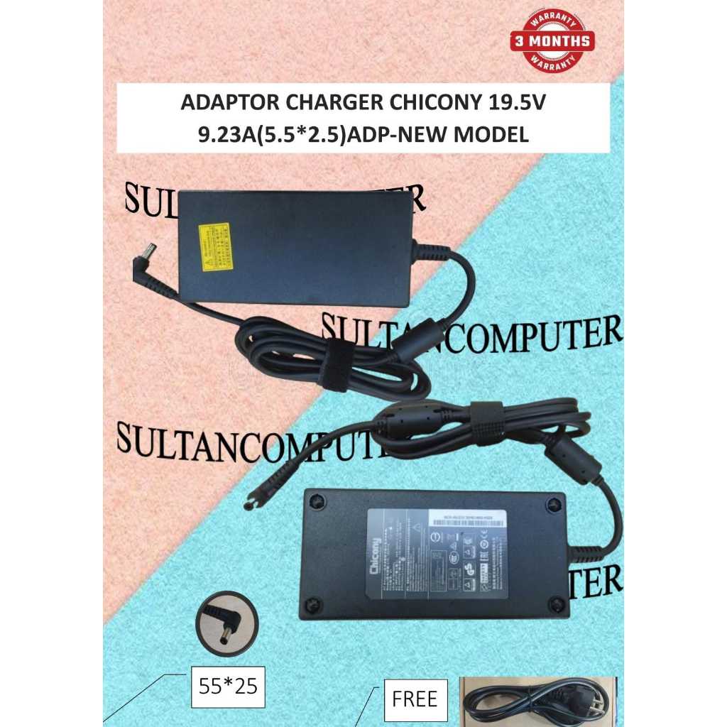 Adaptor Charger Chicony 19.5V 9.23A(5.5*2.5)ADP-NEW MODEL