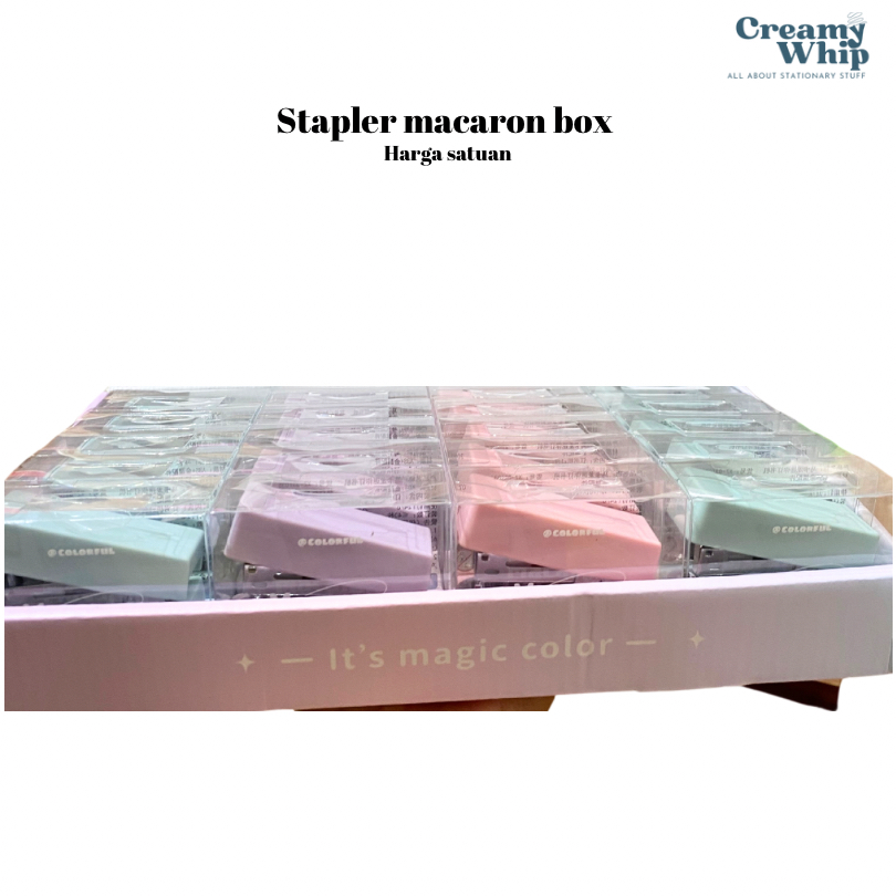 

Stapler macaron include isian staples steples hekter