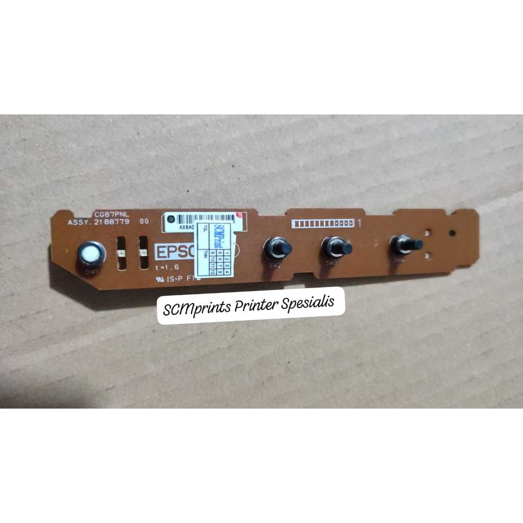 Tombol ON OFF PCB Panel Display Printer Epson L3110 L3210 Switch Tombol Paper Feed Tinta Lampu LED A