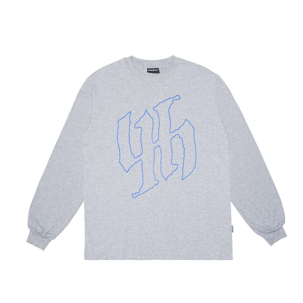 HUSTED KAOS LENGAN PANJANG REAVE GREY PURPLE LONGSLEEVE