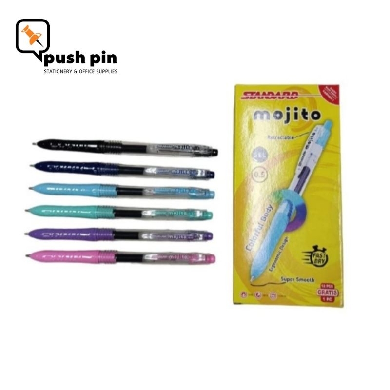 

Standard Pen - Mojito 0.5 Gel (Pulpen, Ballpoint, Pena, Alat Tulis, Pen)