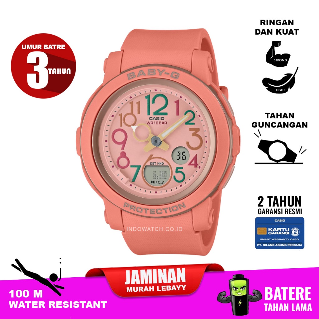 Casio baby-g BGA-290PA-4A bga290 bga 290 original garansi resmi