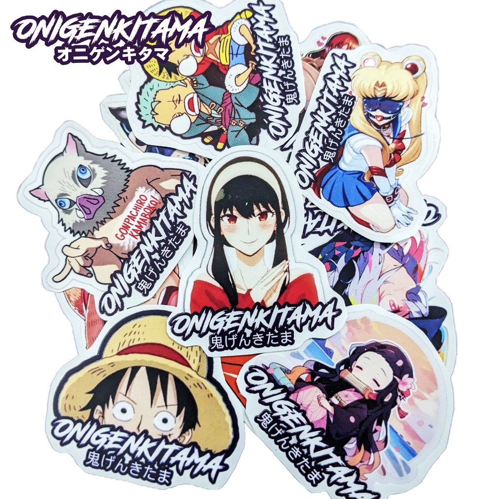 

ONIGENKITAMA Stiker 10Pcs | Sticker Yor Vorger | Stiker Anime | Sticker Anime | Stiker Pack | Sticker Pack