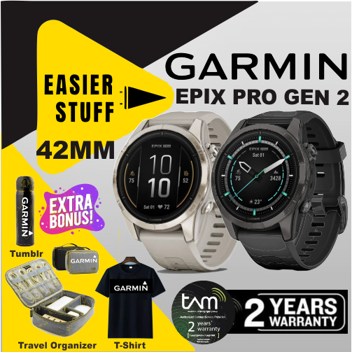 Garmin Epix Pro 42mm Gen 2 Sapphire - Garansi Resmi TAM Original Smartwatch