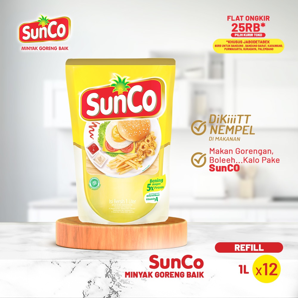 

SunCo Minyak Goreng Refill 1L x 12pcs