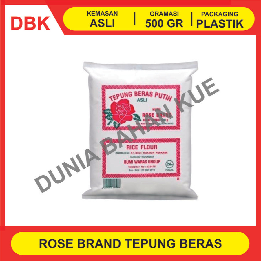 

1 DUS 20 PCS - TEPUNG BERAS PUTIH ROSE BRAND 500 GR / TEPUNG BERAS