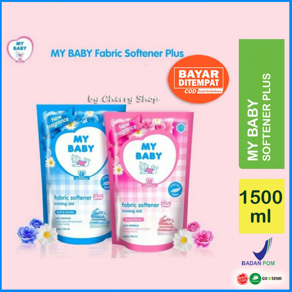 [PELEMBUT PAKAIAN BAYI 1500ML | BPOM] My baby Fabric Softener Plus Ironing Aid Antibacterial 1500ML 