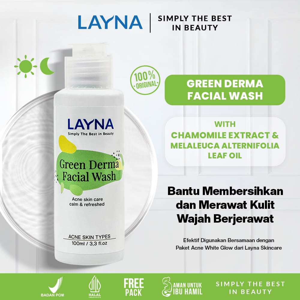 LAYNA Tea Tree Facial Wash Acne | Sabun cuci muka untuk Kulit Jerawat