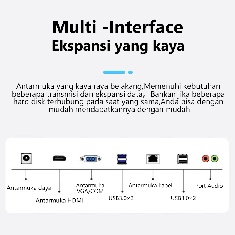 DHP Komputer PC All in One Baru Core I5/I7 RAM 8GB/16GB+SSD 128GB/256GB Layer HD 24 inch Wireless Gratis Rak Kayu Inklusif Garansi 1 Tahun Keyboard dan Mouse (R240)-7