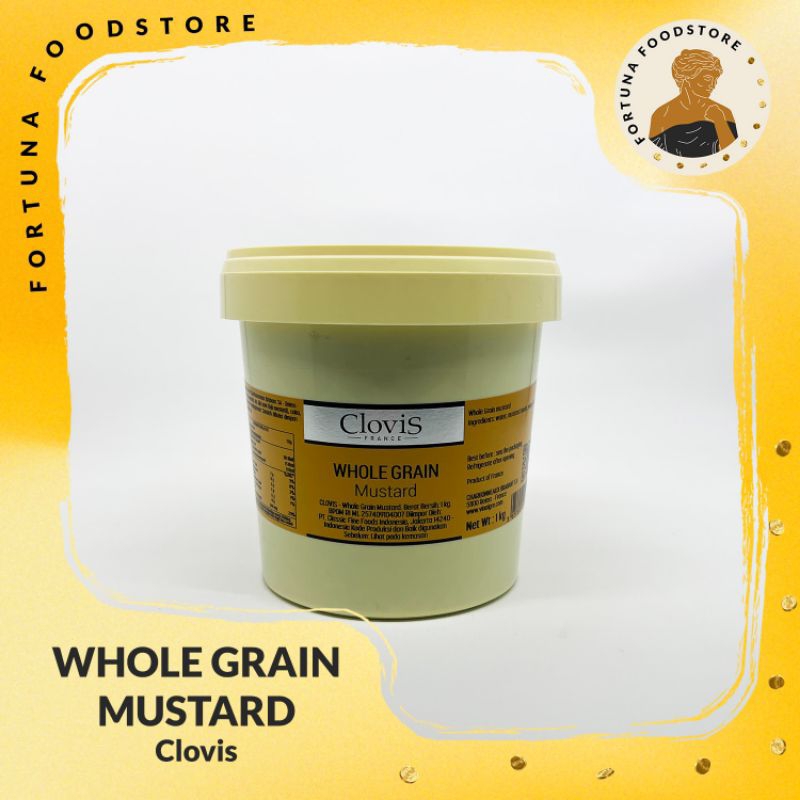 

Clovis Whole Grain Mustard Pommery Gandum 1kg