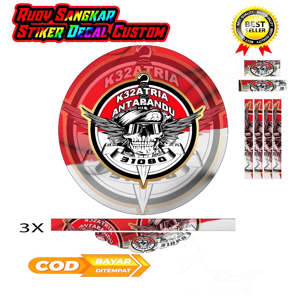 STIKER DECAL TEBOK MURAI BNR MOTIF KSATRIA ANTAPANDU SETIKER DECAL TEBOK MURAI STIKER DECAL TEBOK SA