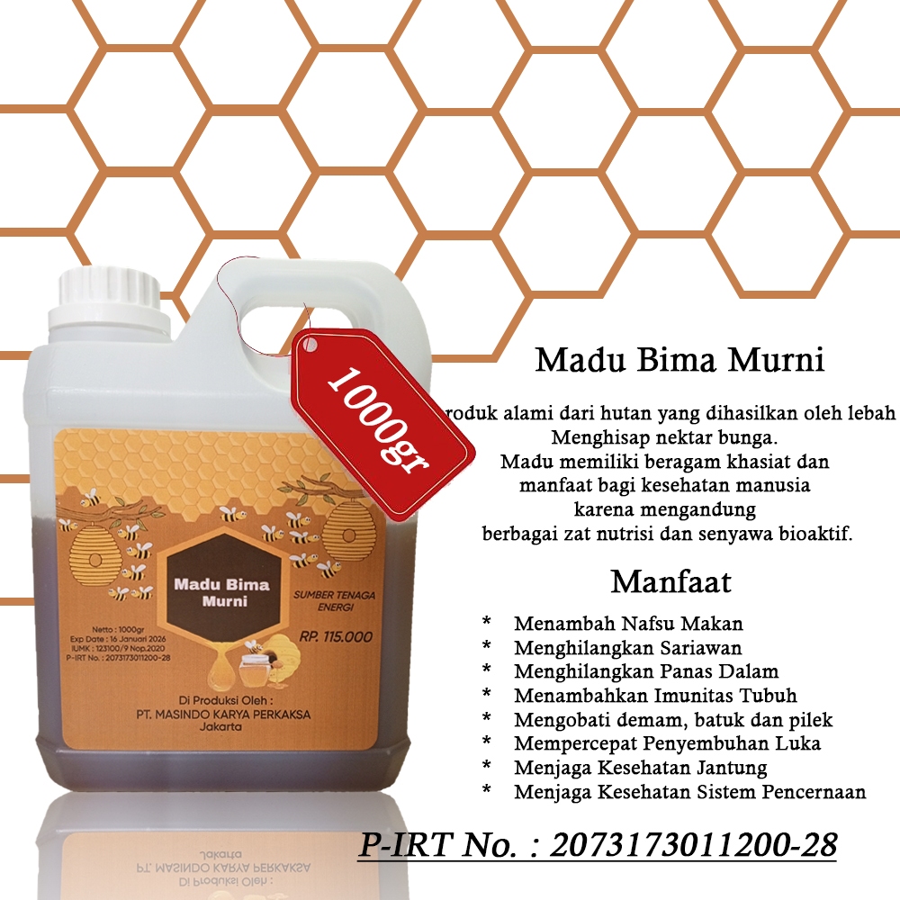 

Madu Hutan Asli Murni Nektar Multiflora / Madu Asli 100% Tanpa Campuran / Madu Bima Murni 1kg