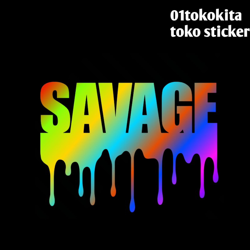 Sticker cutting savage mobile legend pro player helm motor Stiker cuting bercak tulisan SAVAGE viral