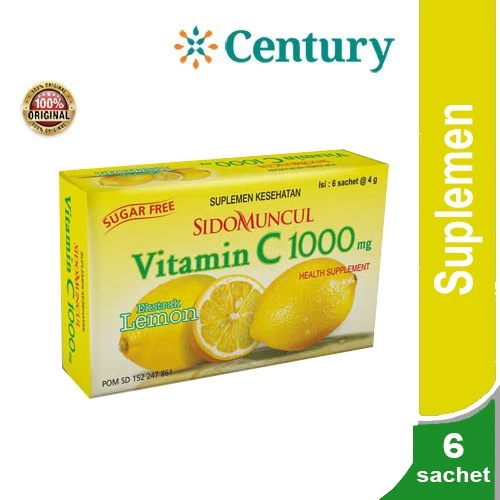 

Sido Muncul Vitamin C 1000 mg Ekstrak Lemon 6 Sachet