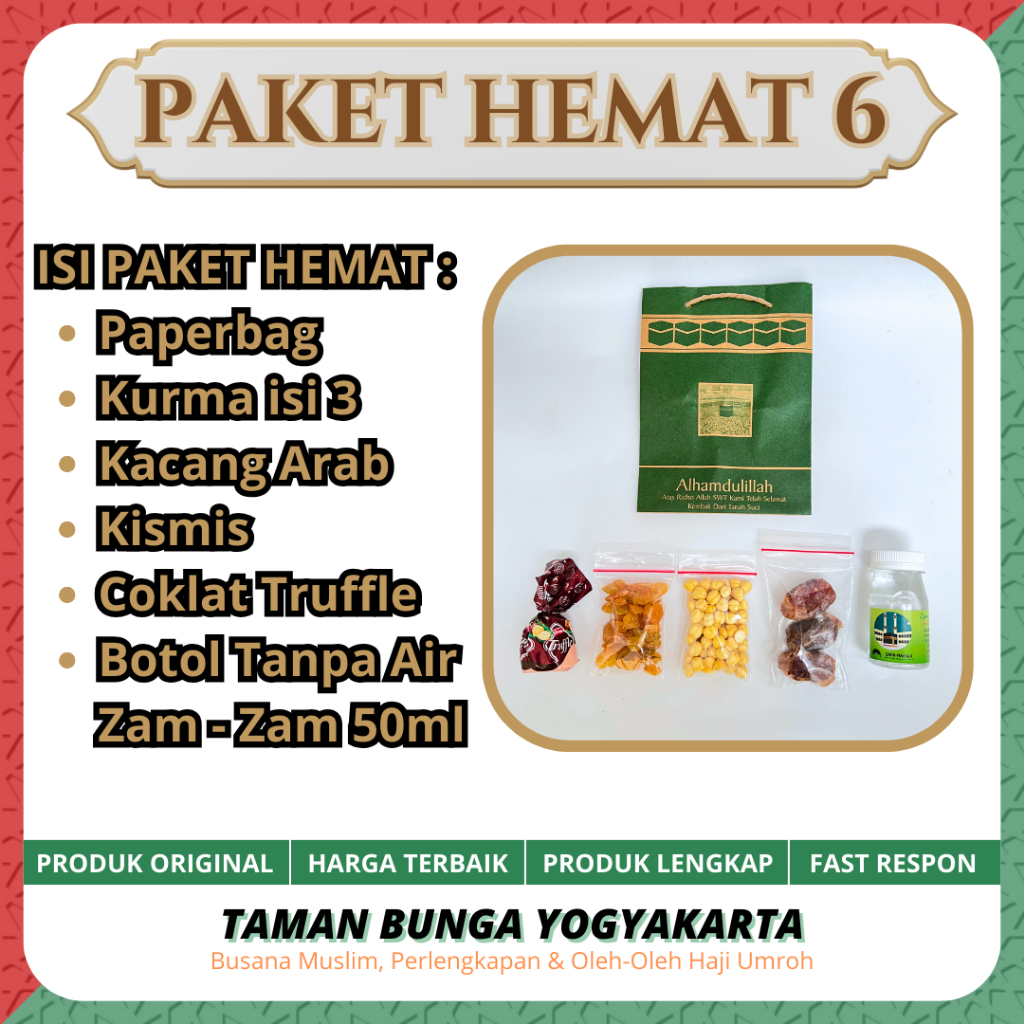 

PAKET OLEH OLEH HAJI & UMROH/BOX GIFT/HAMPERS HAJI & UMROH/PAKET HEMAT 6