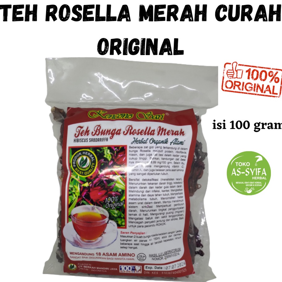 

Harga Termurah Teh Rosella Merah Kencono Sari / Teh Bunga Rosella Merah Curah / Teh Rosella Merah Premium / Teh Rosella Untuk Diet Laris