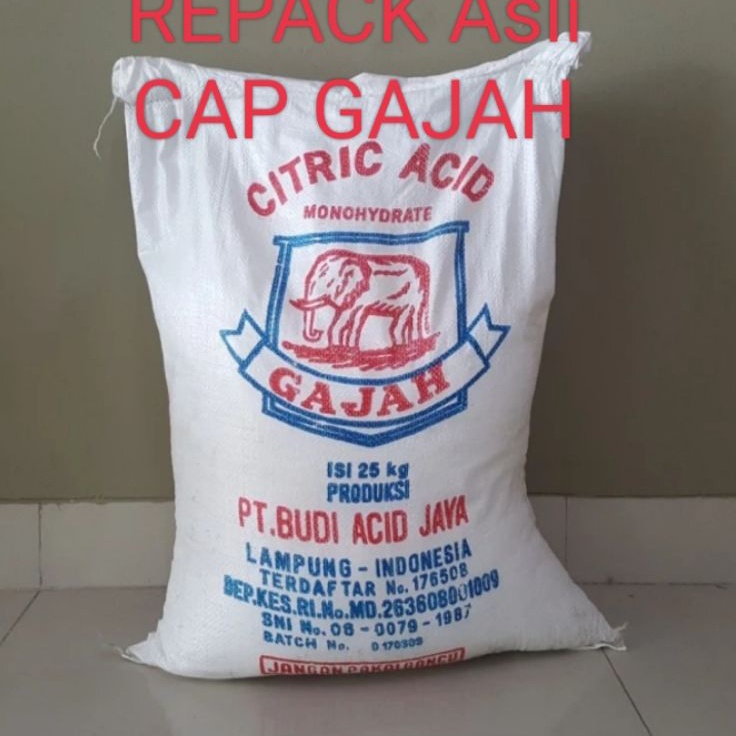 Terbaru Sitrun Asli Cap Gajah REPACK 1 Kilo Gram/ Asam Sitrun 1kg Readystock