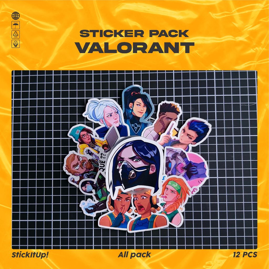 

COD✨ StickItUp Stiker Pack Kartun Game Valorant Lucu Keren Untuk Koper Laptop Skateboard