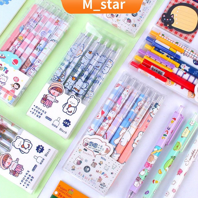 

Sale (6pcs) Set Pen Gel Mekanik 0.5mm Motif Cartoon/Pulpen Aesthetic/Pulpen Gel Mekanik Lucu