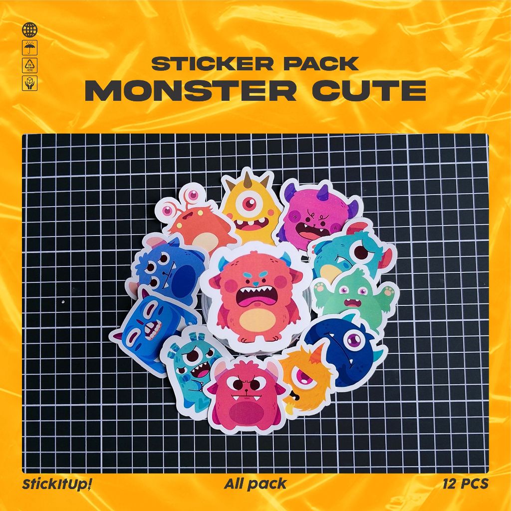 

COD✨ StickItUp Stiker Pack Kartun Monster Lucu Colorfull Keren Untuk Koper Laptop Skateboard