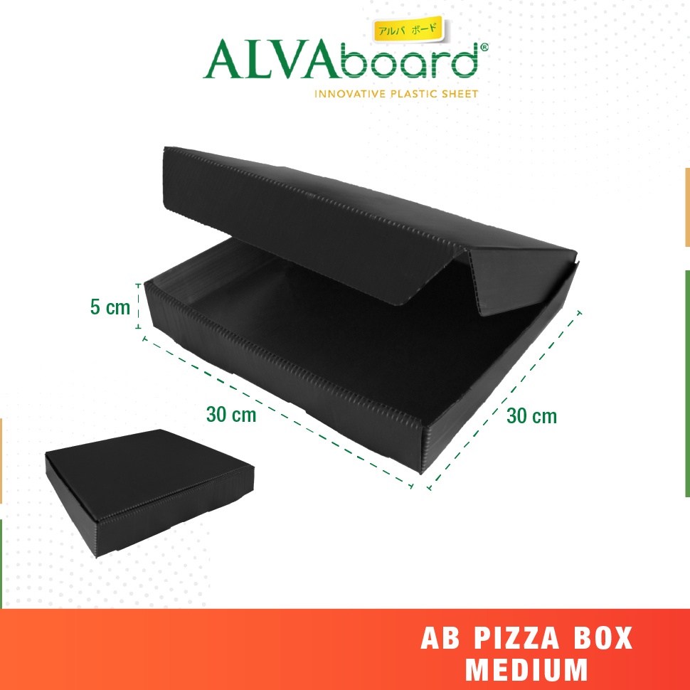 

modelTipe S906 ALVAboard Kardus Pizza Box Isi 5 Pcs Kotak Ringan Kuat Food Grade Medium Ukuran 30x30x5 cm