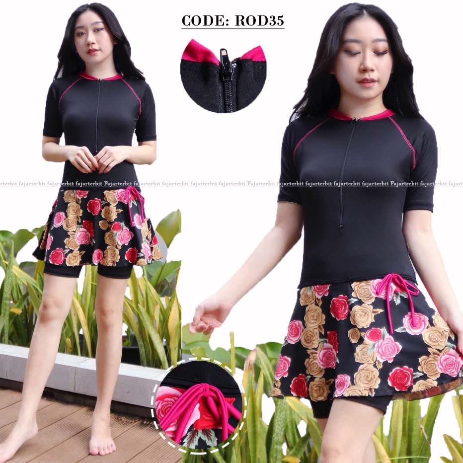 Terlaris baju renang wanita dewasa rok motif pakai lapisan furing pakaian renang perempuan dewasa se