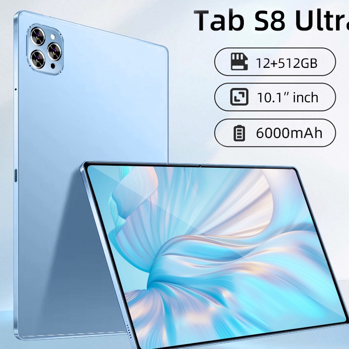 ★★★★★ 【Bisa COD】Tablet PC Asli Baru Tab S8 S8+ 12GB + 512GB Tablet Android 8 inch Layar Full Screen 