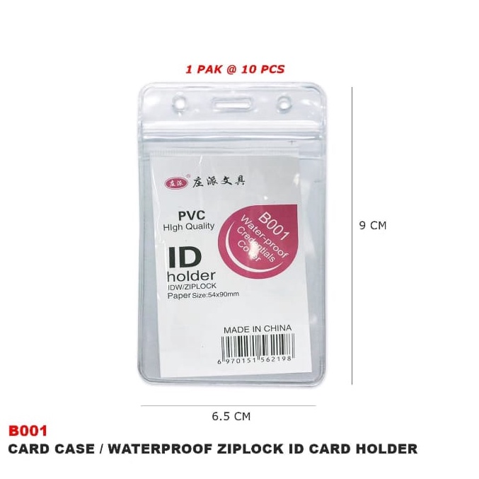 Ready Stock Card Case ID Card Zipper Ukuran 6,5x9CM Isi 10 PCS
