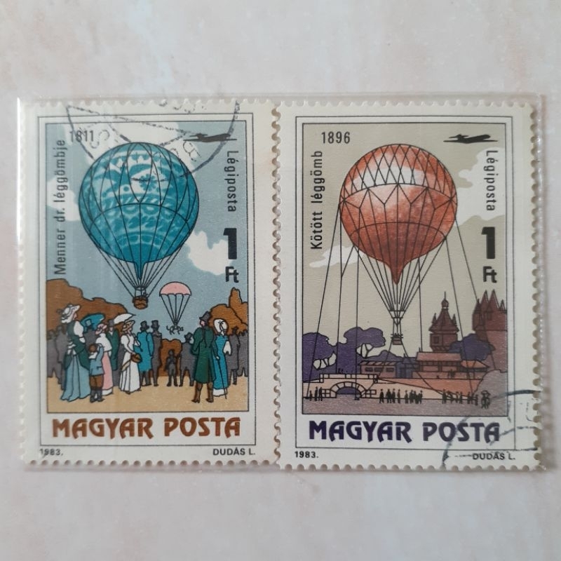 

Perangko Hungaria 200 Years of Manned Flight Tahun 1983 set 2pcs