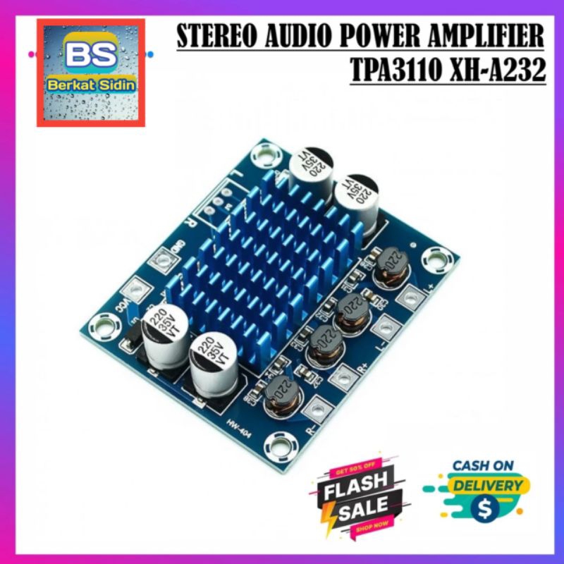 TPA 3110 - KIT POWER AUDIO AMPLIFIER TPA3110 STEREO 2X30 WATT