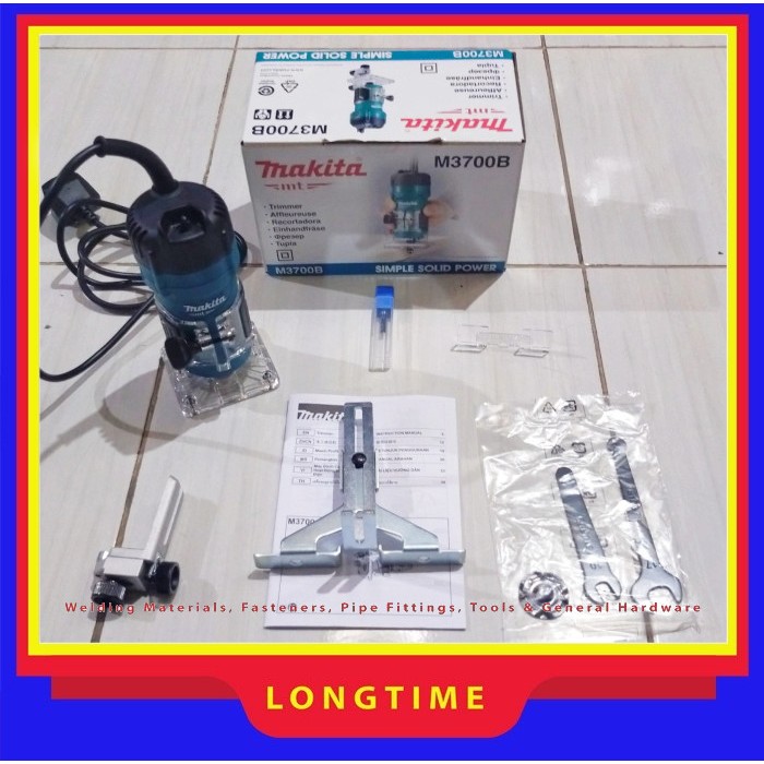 MAKITA M3700B Trimmer Kayu 6MM Mesin Profil Router 1/4" Wood