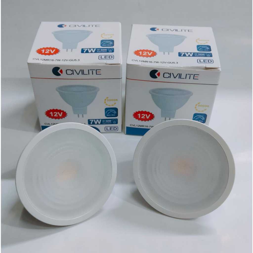 LAMPU LED SOROT MR16 DC 7W CIVILITE 12V 24V LAMPU MR16 7W 12VOLT