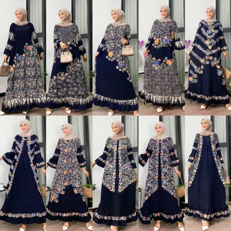 Gamis Colet JUMBO Rayon Samitex Premium Adem Gamis Hitam Rempel Busui