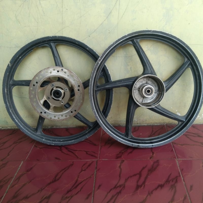 velek pelek recing depan belakang Honda Supra x 125 karisma revo lama asli copotan
