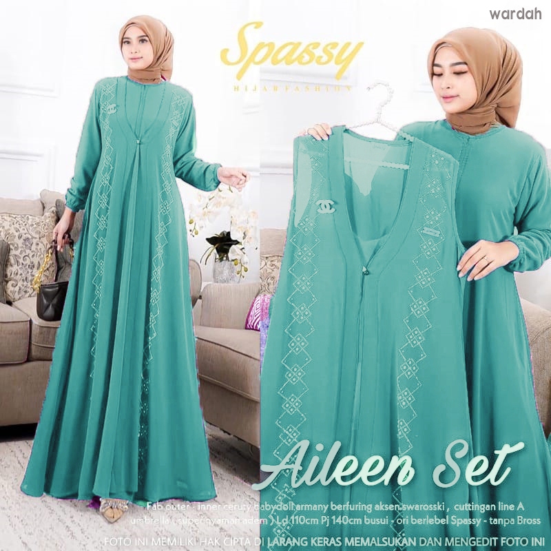 [Ada jumbo] AILEEN set / Ailen Dres / Aileen Dress / Aileen Gamis-Wardah