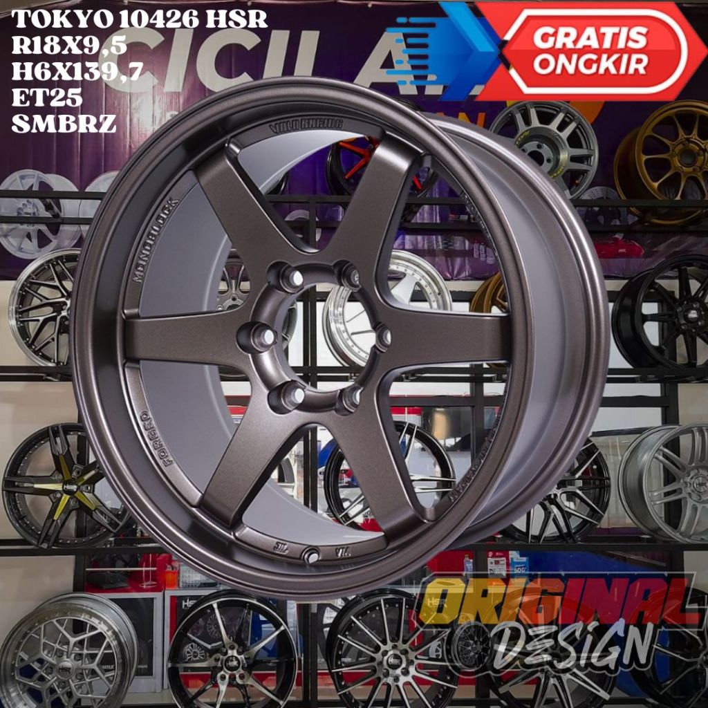 Velg Mobil Ring 18 TE37 HSR TOKYO R18 PAJERO FORTUNER HILUX DC STRADA