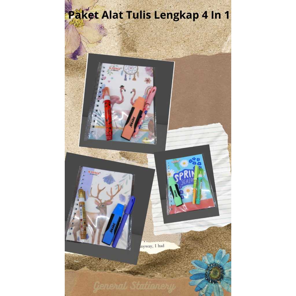 

Paket Alat Tulis Lengkap/ Paket Alat Tulis 4 In 1