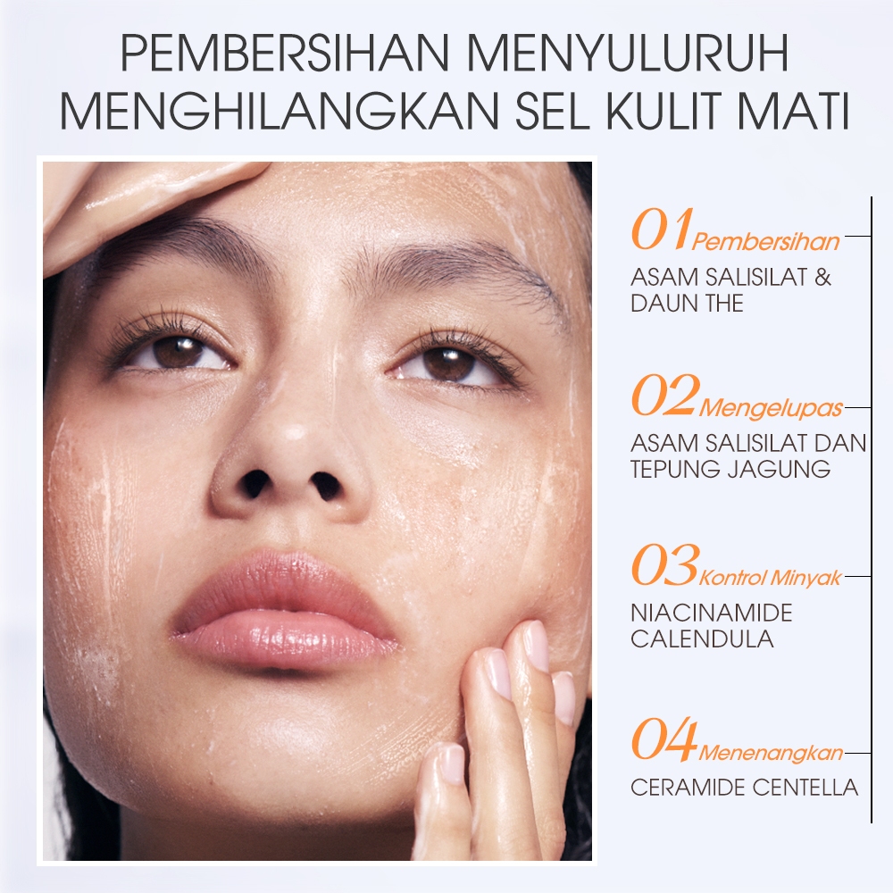 SKINEVER  Pemutih dan Pelembab Facial Wash Cleanser For Sensitive Skin Pembersih Wajah Pencuci Muka Oil Control encerahkan dan Melembabkan Wajah with Ceramide Niacinamide