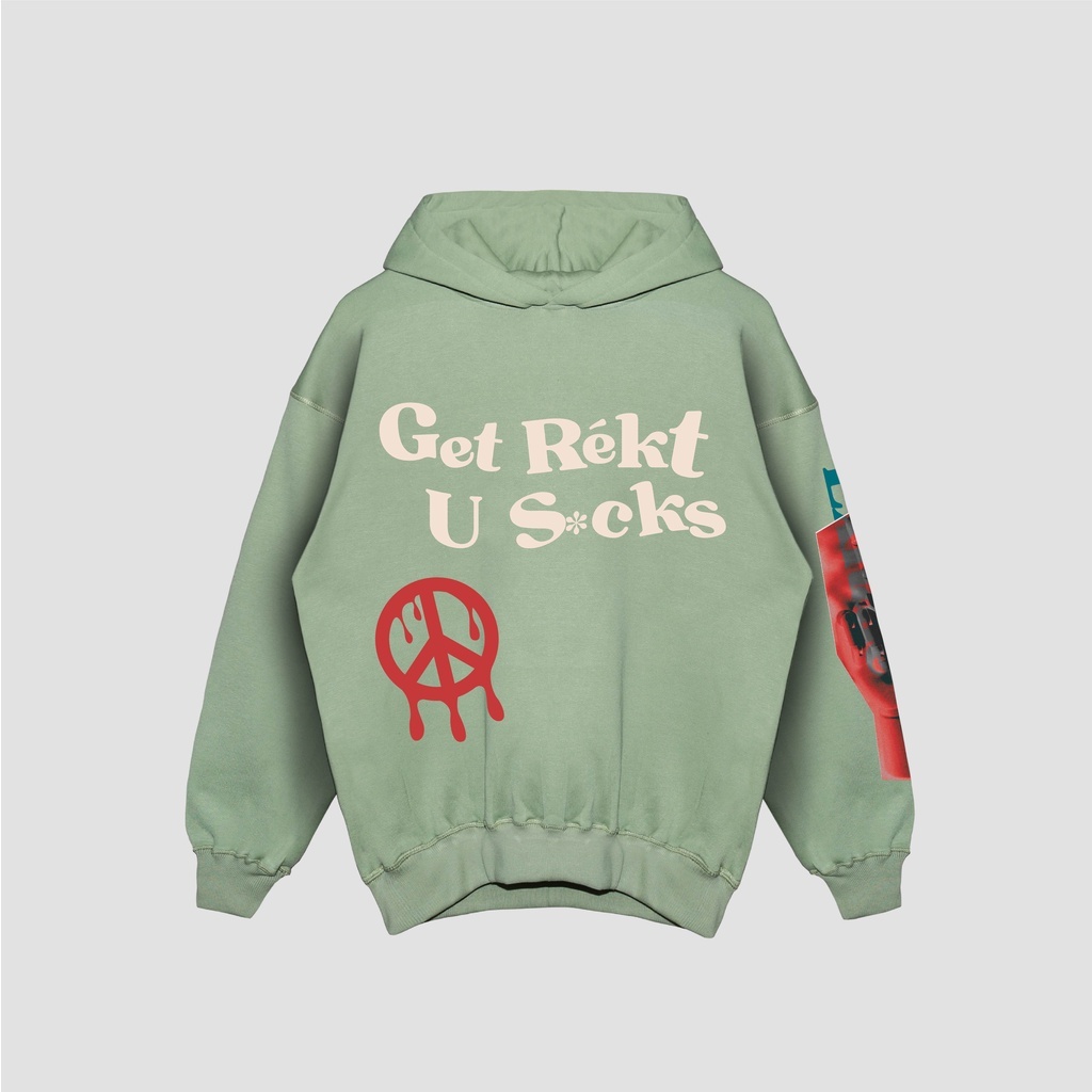 Exhale Rekt Oversized Hoodie Matcha