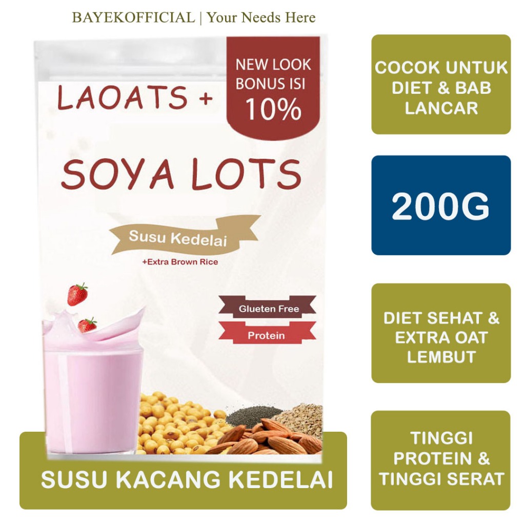 

Susu Protein Diet Meal Replacememt Whey Kedelai Soya Milk Oat Milk Laoats