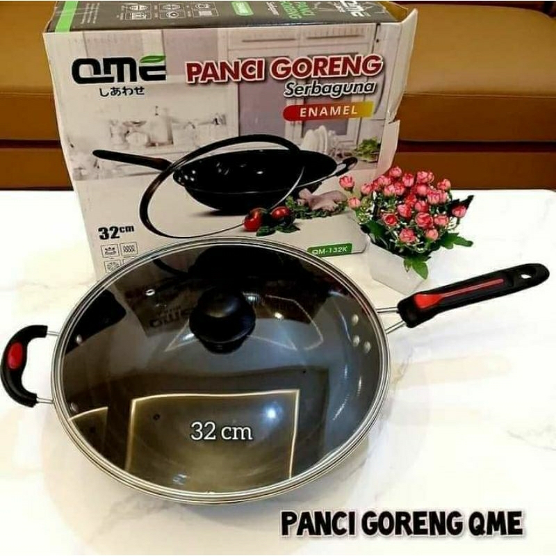 PANCI GORENG TUTUP KACA QME 32cm