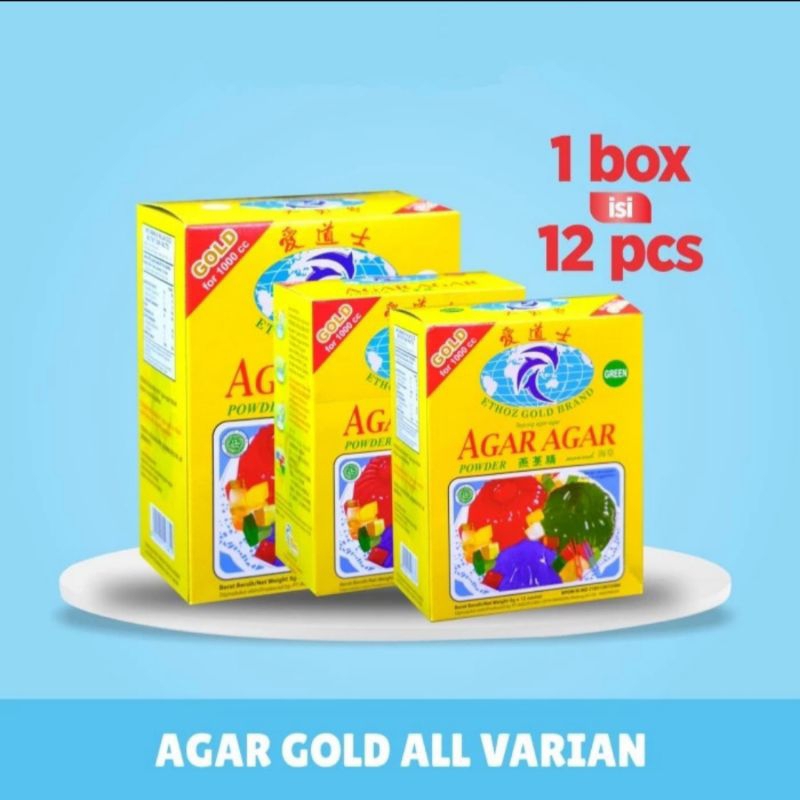 

ETHOZ GOLD Agar Agar Powder 1 Box ( 12 Pcs )