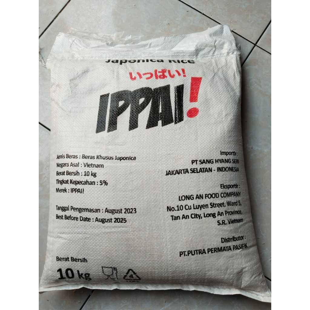 

Beras Jepang Sushi Japonica IPPAI 10kg Kemasan Asli